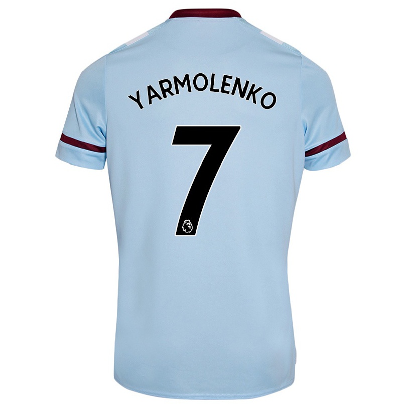 Niño Fútbol Camiseta Andriy Yarmolenko #7 Cielo Azul 2ª Equipación 2021/22 Camisa Chile