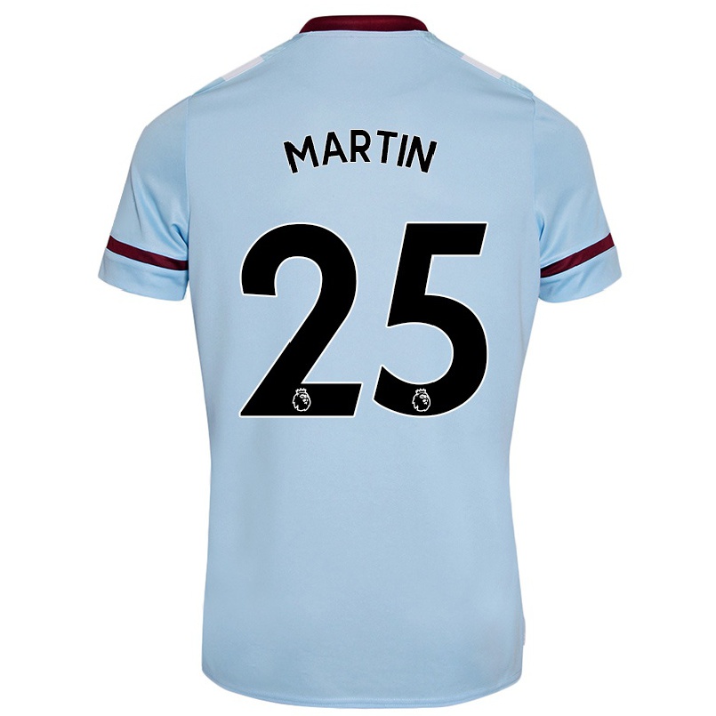 Niño Fútbol Camiseta David Martin #25 Cielo Azul 2ª Equipación 2021/22 Camisa Chile