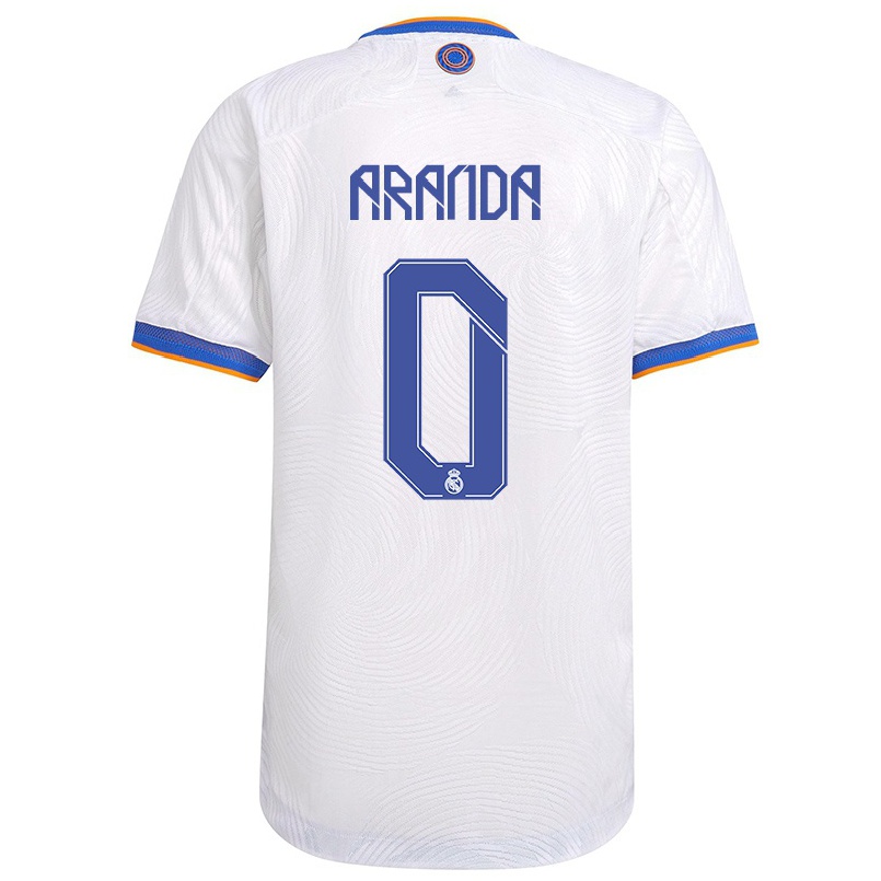 Niño Fútbol Camiseta Oscar Aranda #0 Blanco 1ª Equipación 2021/22 Camisa Chile