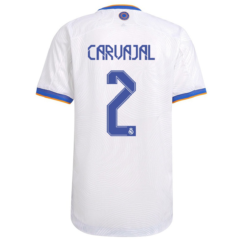 Niño Fútbol Camiseta Daniel Carvajal #2 Blanco 1ª Equipación 2021/22 Camisa Chile