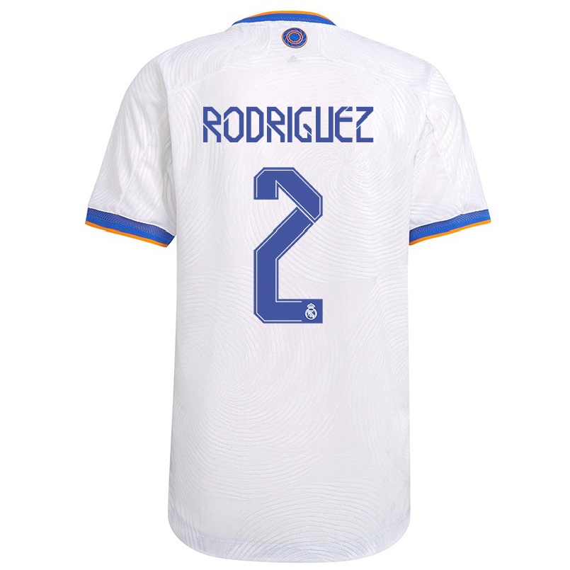 Niño Fútbol Camiseta Guillem Rodriguez #2 Blanco 1ª Equipación 2021/22 Camisa Chile