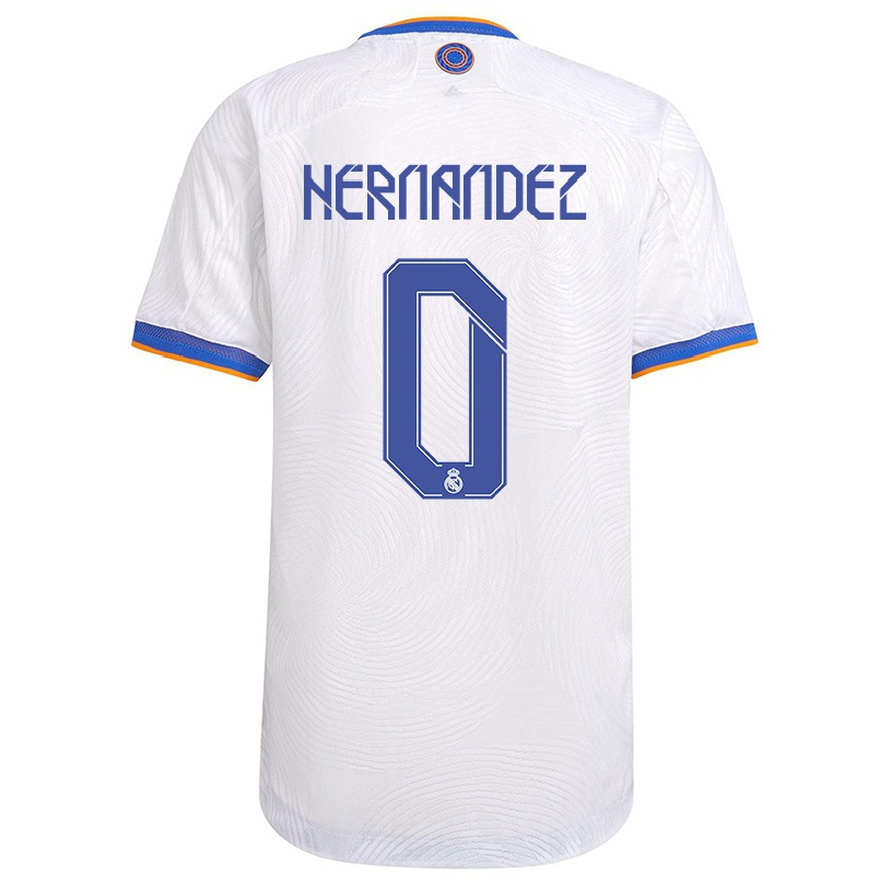 Niño Fútbol Camiseta Juanma Hernandez #0 Blanco 1ª Equipación 2021/22 Camisa Chile