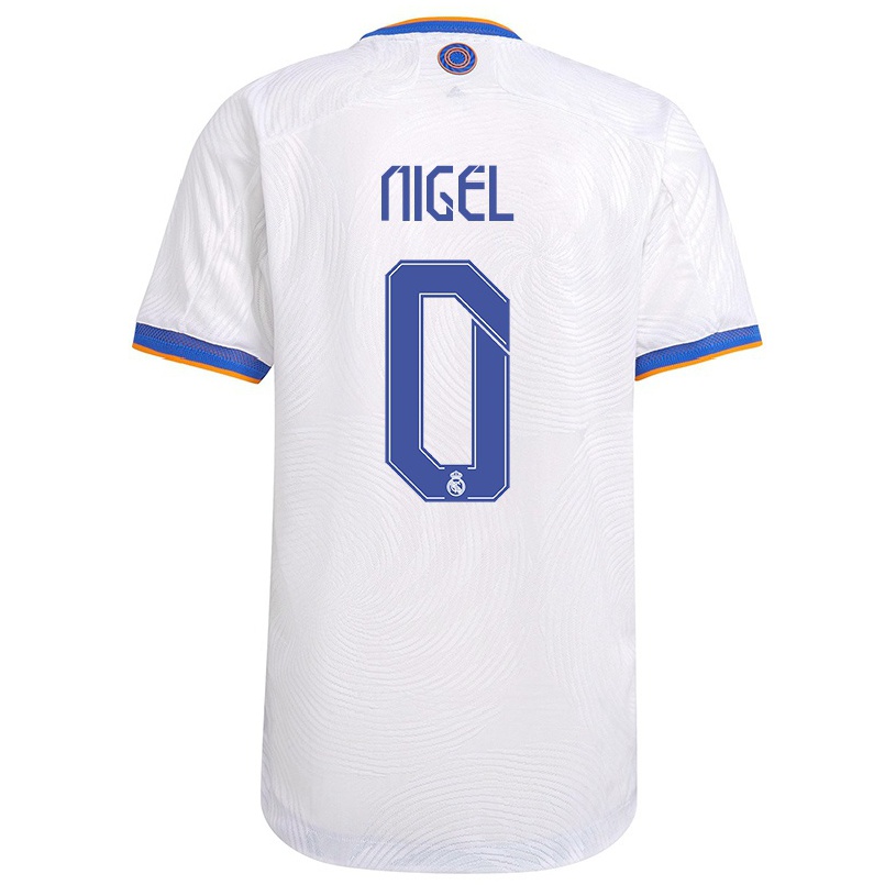 Niño Fútbol Camiseta Williams-goss Nigel #0 Blanco 1ª Equipación 2021/22 Camisa Chile