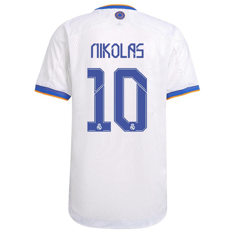 Niño Fútbol Camiseta Hernandez Nikolas #10 Blanco 1ª Equipación 2021/22 Camisa Chile