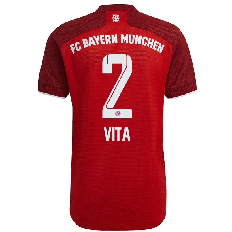Niño Fútbol Camiseta Remy Vita #2 Rojo Oscuro 1ª Equipación 2021/22 Camisa Chile