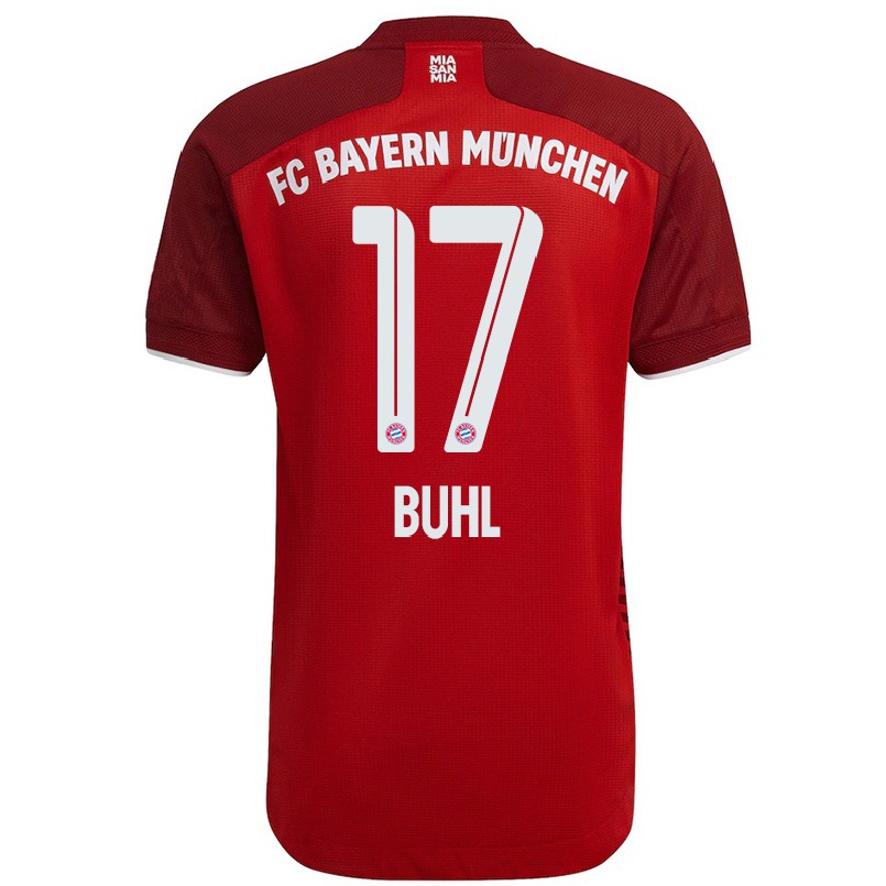 Niño Fútbol Camiseta Klara Buhl #17 Rojo Oscuro 1ª Equipación 2021/22 Camisa Chile