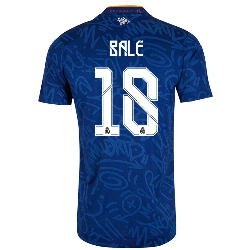 Niño Fútbol Camiseta Gareth Bale #18 Azul Oscuro 2ª Equipación 2021/22 Camisa Chile