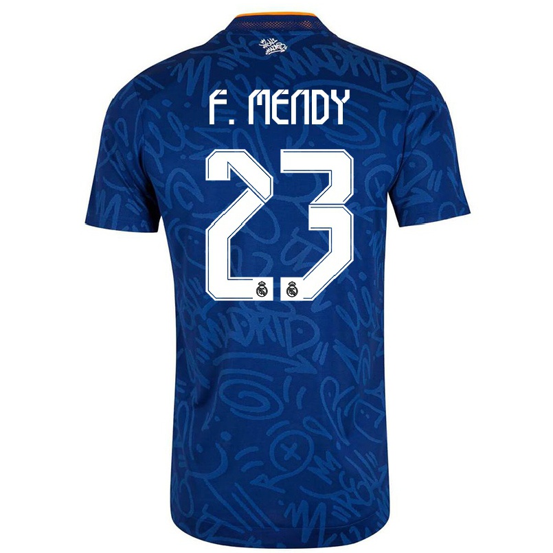 Niño Fútbol Camiseta Ferland Mendy #23 Azul Oscuro 2ª Equipación 2021/22 Camisa Chile