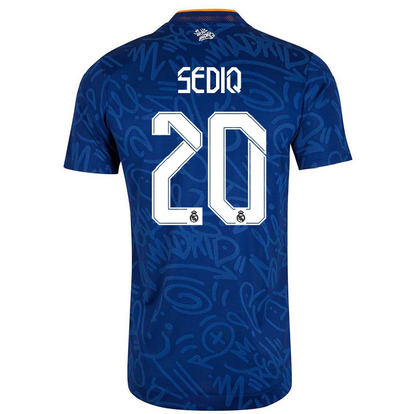 Niño Fútbol Camiseta Garuba Sediq #20 Azul Oscuro 2ª Equipación 2021/22 Camisa Chile