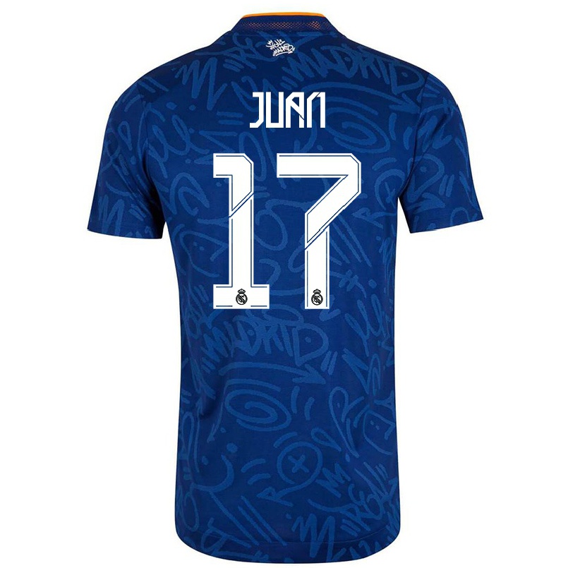 Niño Fútbol Camiseta Nunez Juan #17 Azul Oscuro 2ª Equipación 2021/22 Camisa Chile