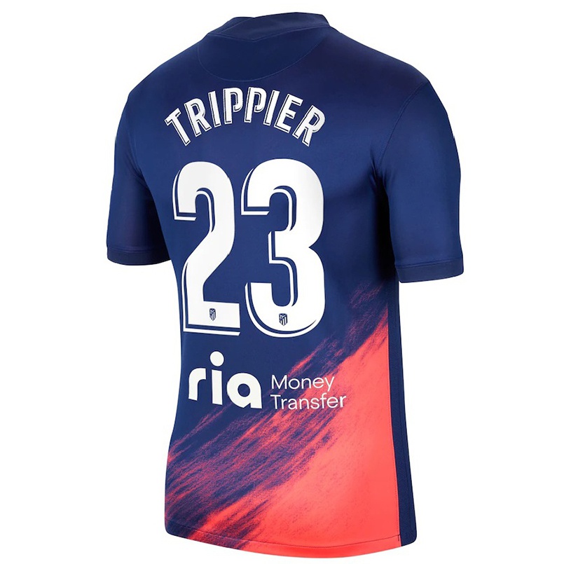 Niño Fútbol Camiseta Kieran Trippier #23 Azul Oscuro Naranja 2ª Equipación 2021/22 Camisa Chile