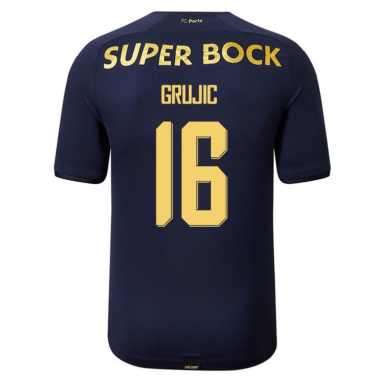 Niño Fútbol Camiseta Marko Grujic #16 Azul Marino 2ª Equipación 2021/22 Camisa Chile