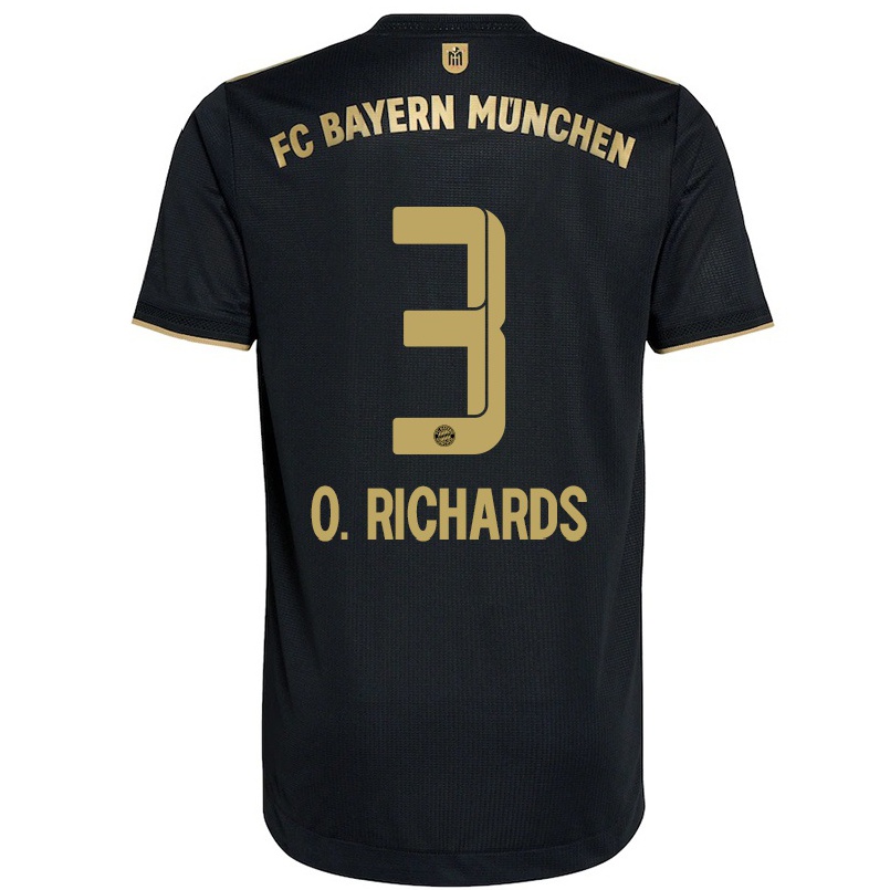 Niño Fútbol Camiseta Omar Richards #3 Negro 2ª Equipación 2021/22 Camisa Chile