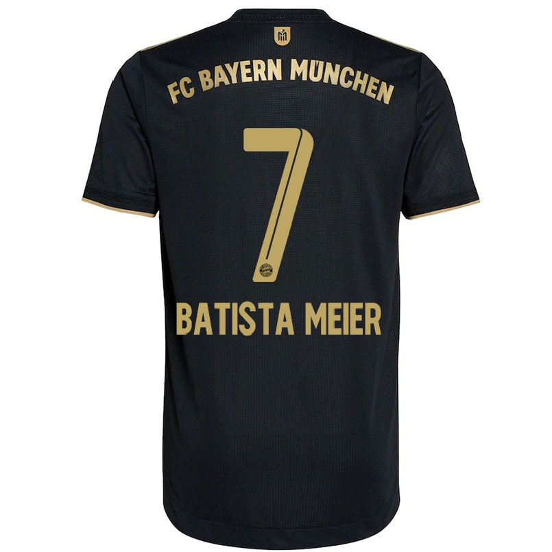Niño Fútbol Camiseta Oliver Batista Meier #7 Negro 2ª Equipación 2021/22 Camisa Chile