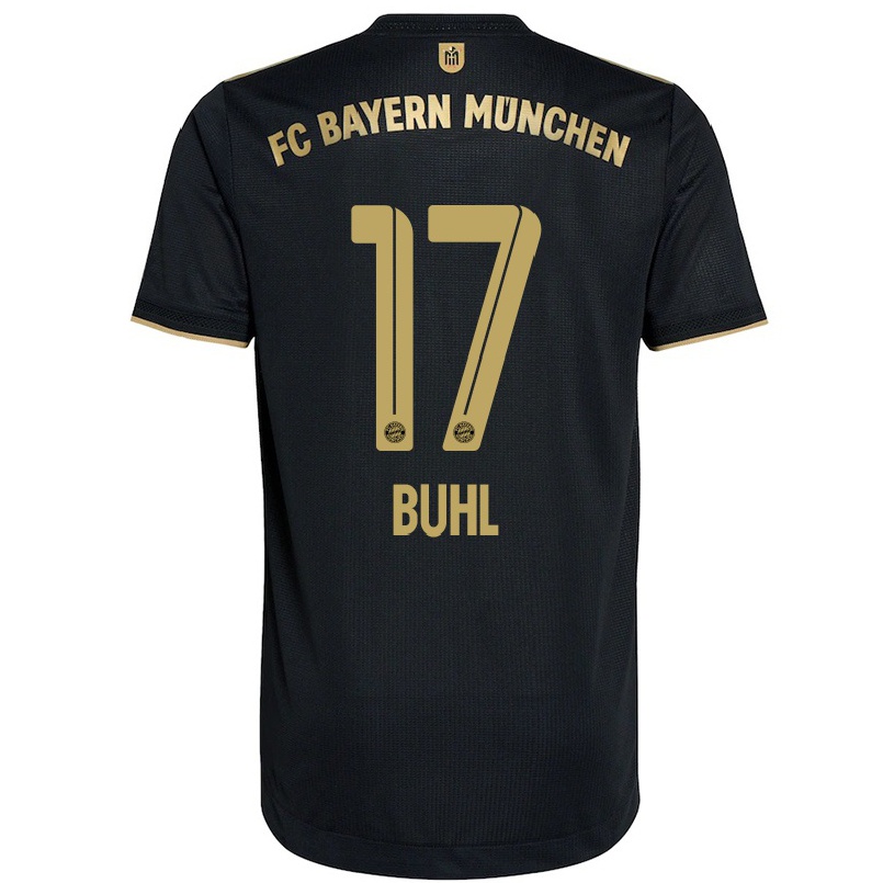 Niño Fútbol Camiseta Klara Buhl #17 Negro 2ª Equipación 2021/22 Camisa Chile