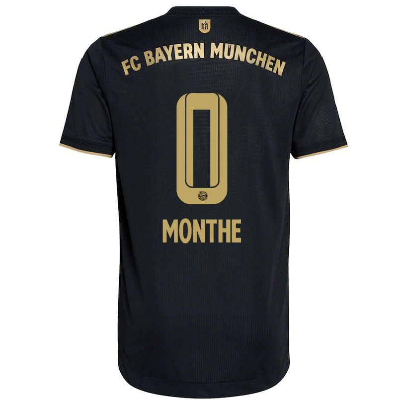Niño Fútbol Camiseta Brandon Happi-monthe #0 Negro 2ª Equipación 2021/22 Camisa Chile