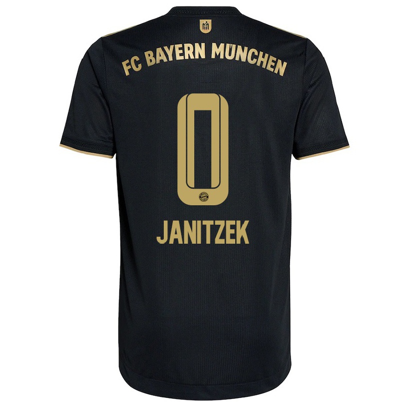 Niño Fútbol Camiseta Justin Janitzek #0 Negro 2ª Equipación 2021/22 Camisa Chile