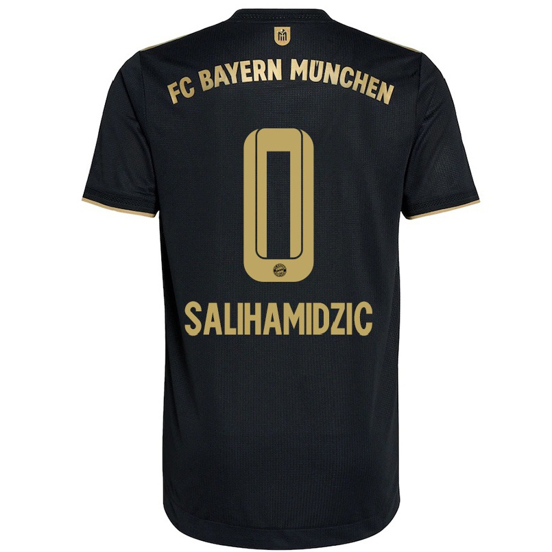 Niño Fútbol Camiseta Nick Salihamidzic #0 Negro 2ª Equipación 2021/22 Camisa Chile