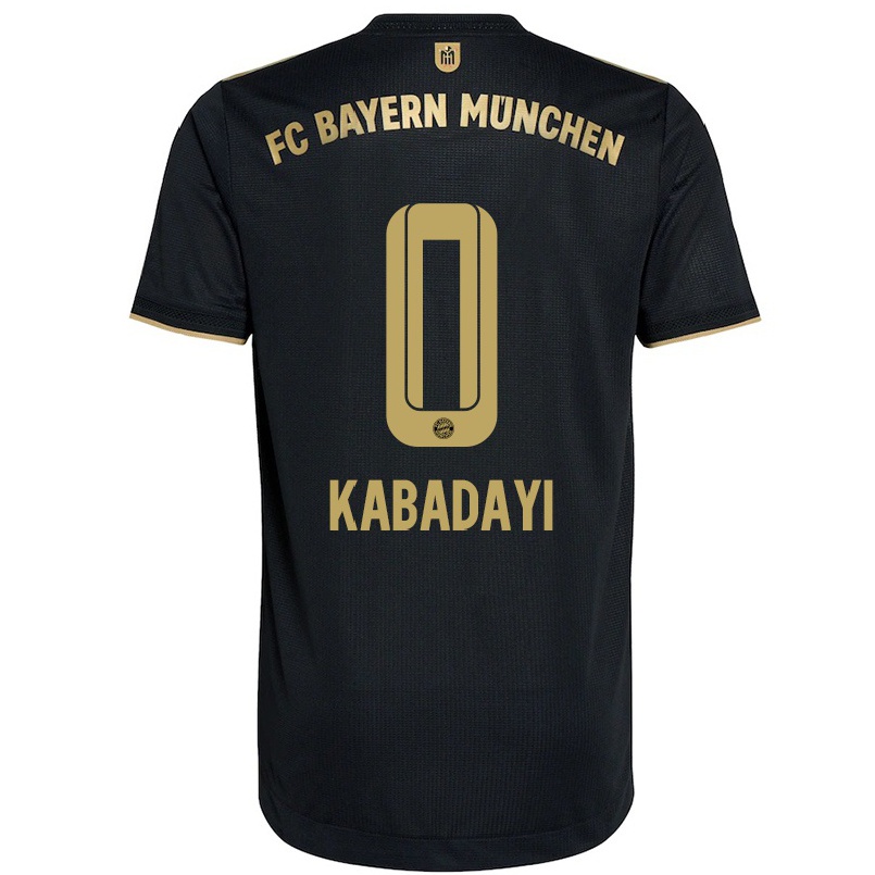 Niño Fútbol Camiseta Yusuf Kabadayi #0 Negro 2ª Equipación 2021/22 Camisa Chile