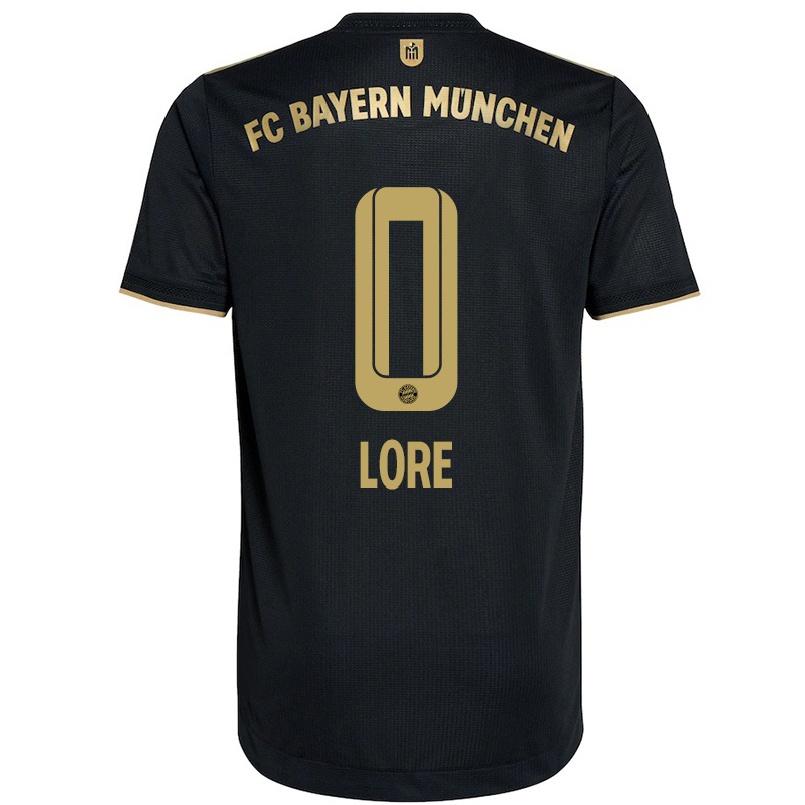 Niño Fútbol Camiseta Giancarlo Lore #0 Negro 2ª Equipación 2021/22 Camisa Chile