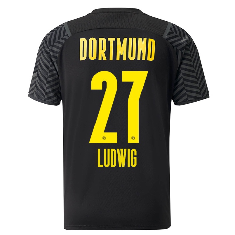 Niño Fútbol Camiseta Michel Ludwig #27 Gris Negro 2ª Equipación 2021/22 Camisa Chile