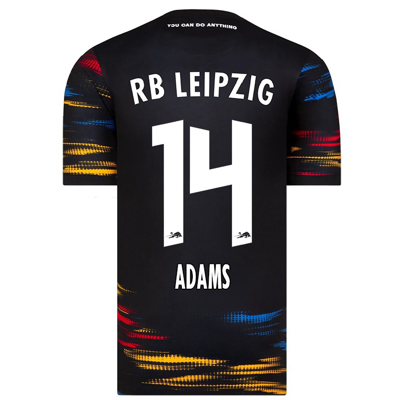 Niño Fútbol Camiseta Tyler Adams #14 Negro Amarillo 2ª Equipación 2021/22 Camisa Chile