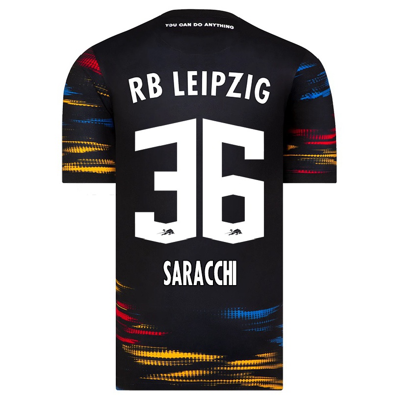 Niño Fútbol Camiseta Marcelo Saracchi #36 Negro Amarillo 2ª Equipación 2021/22 Camisa Chile
