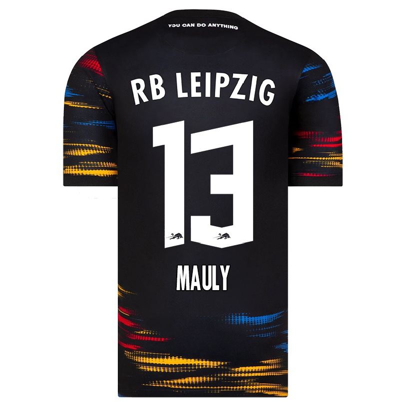 Niño Fútbol Camiseta Lea Mauly #13 Negro Amarillo 2ª Equipación 2021/22 Camisa Chile