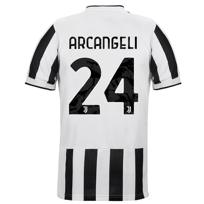 Niño Fútbol Camiseta Nicole Arcangeli #24 Blanco Negro 1ª Equipación 2021/22 Camisa Chile