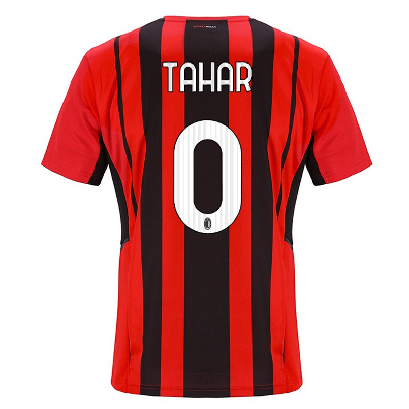 Niño Fútbol Camiseta Riad Tahar #0 Negro Rojo 1ª Equipación 2021/22 Camisa Chile