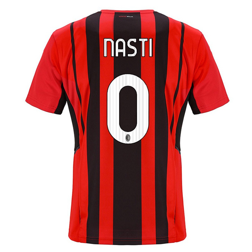 Niño Fútbol Camiseta Marco Nasti #0 Negro Rojo 1ª Equipación 2021/22 Camisa Chile