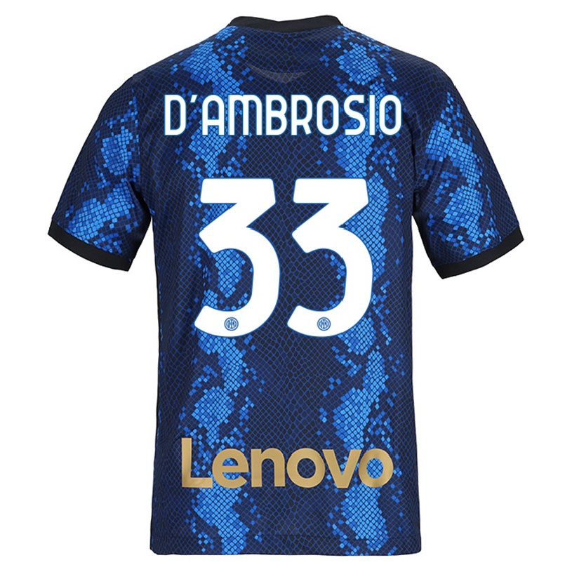 Niño Fútbol Camiseta Danilo D'ambrosio #33 Azul Oscuro 1ª Equipación 2021/22 Camisa Chile