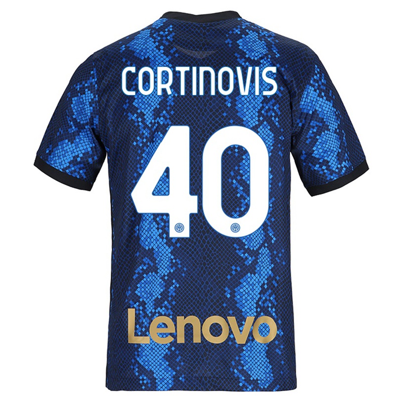Niño Fútbol Camiseta Fabio Cortinovis #40 Azul Oscuro 1ª Equipación 2021/22 Camisa Chile