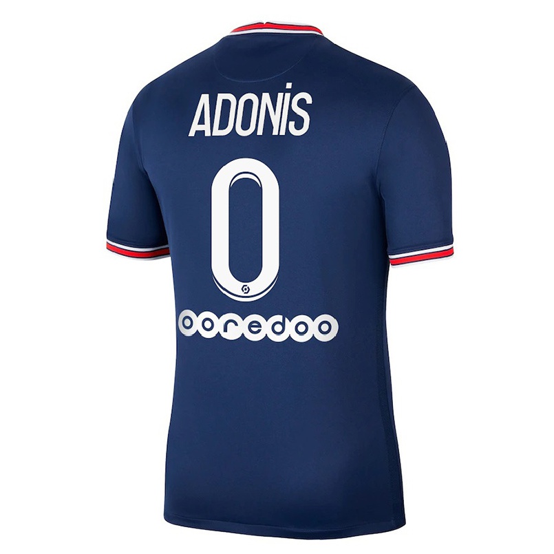 Niño Fútbol Camiseta Erwan Adonis #0 Azul Oscuro 1ª Equipación 2021/22 Camisa Chile