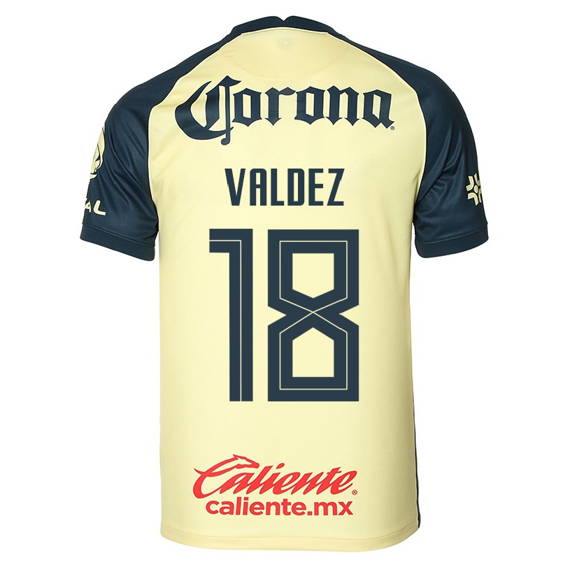 Niño Fútbol Camiseta Bruno Valdez #18 Amarillo 1ª Equipación 2021/22 Camisa Chile