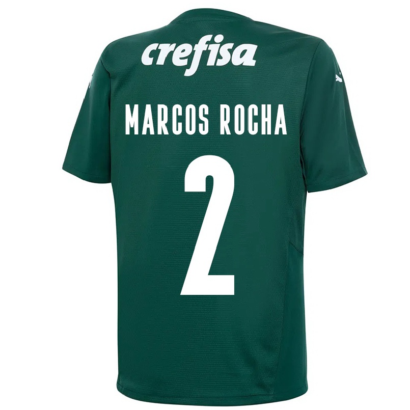 Niño Fútbol Camiseta Marcos Rocha #2 Verde Oscuro 1ª Equipación 2021/22 Camisa Chile