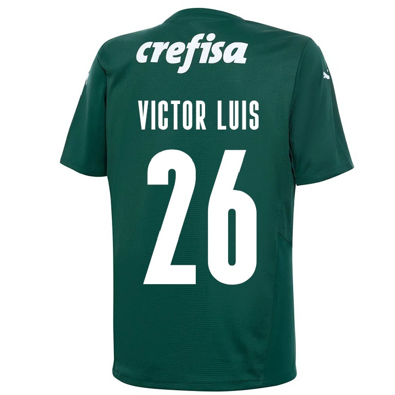 Niño Fútbol Camiseta Victor Luis #26 Verde Oscuro 1ª Equipación 2021/22 Camisa Chile