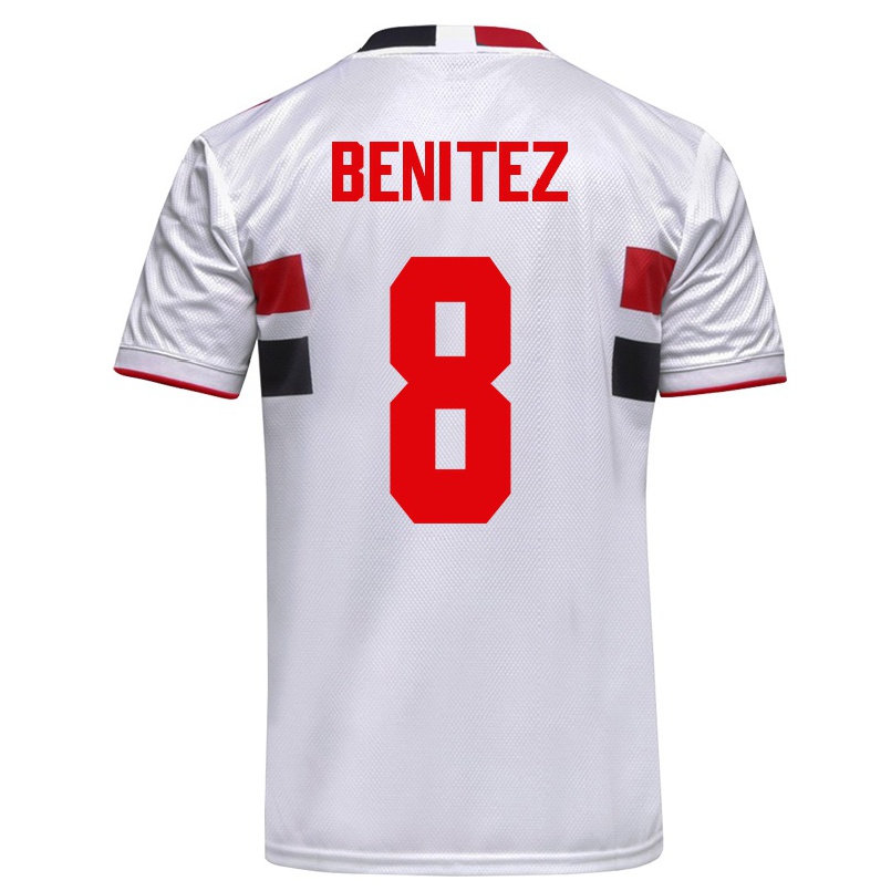 Niño Fútbol Camiseta Martin Benitez #8 Blanco 1ª Equipación 2021/22 Camisa Chile