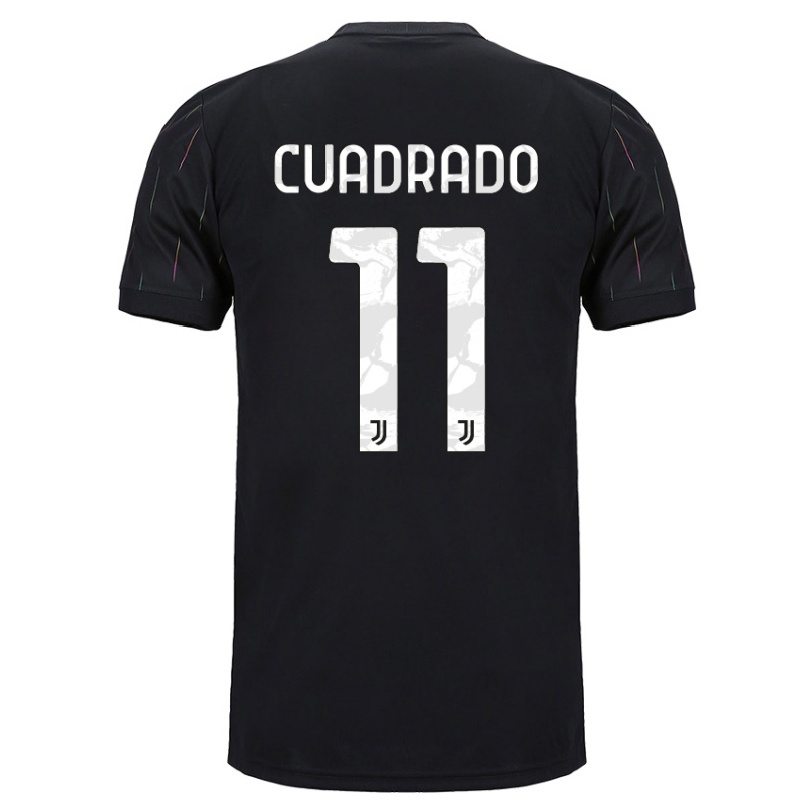 Niño Fútbol Camiseta Juan Cuadrado #11 Negro 2ª Equipación 2021/22 Camisa Chile