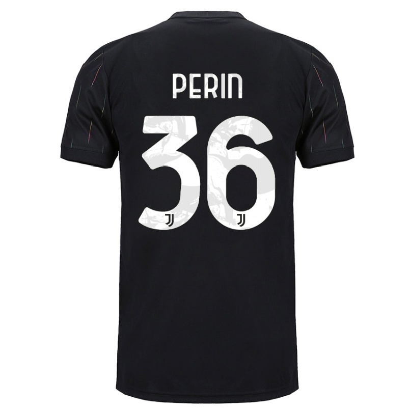 Niño Fútbol Camiseta Mattia Perin #36 Negro 2ª Equipación 2021/22 Camisa Chile