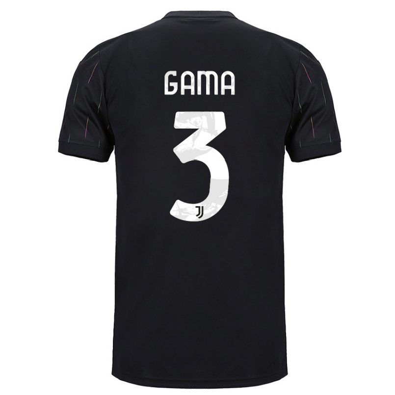 Niño Fútbol Camiseta Sara Gama #3 Negro 2ª Equipación 2021/22 Camisa Chile