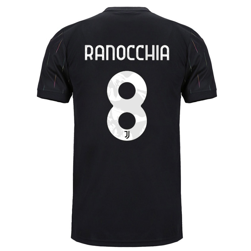 Niño Fútbol Camiseta Filippo Ranocchia #8 Negro 2ª Equipación 2021/22 Camisa Chile