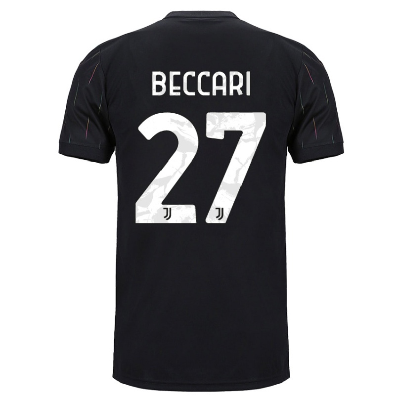 Niño Fútbol Camiseta Chiara Beccari #27 Negro 2ª Equipación 2021/22 Camisa Chile