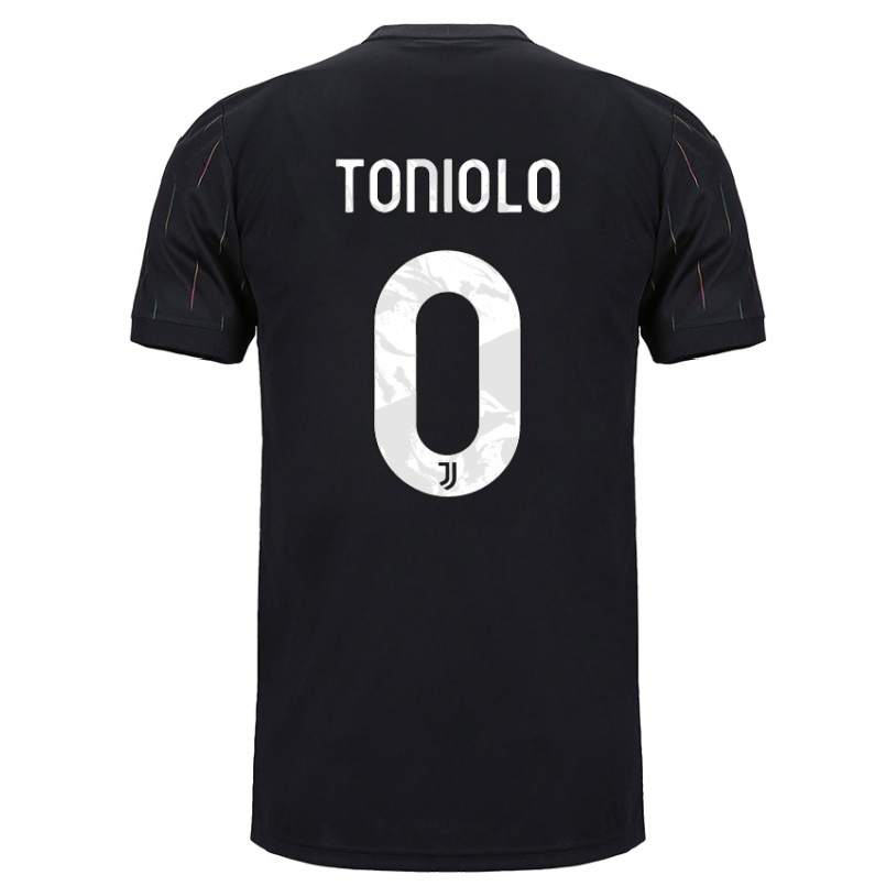 Niño Fútbol Camiseta Martina Toniolo #0 Negro 2ª Equipación 2021/22 Camisa Chile