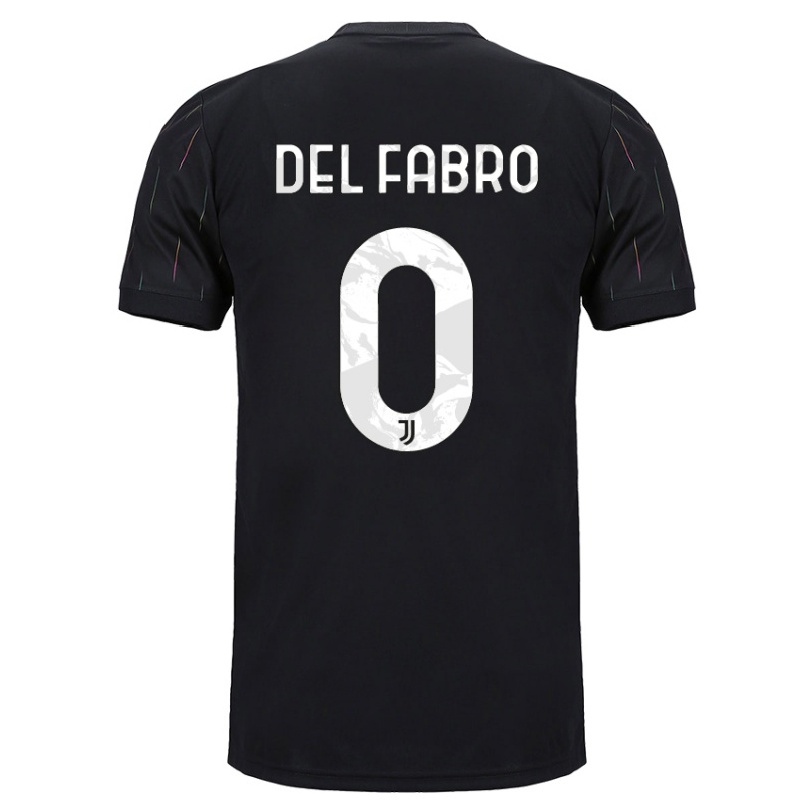 Niño Fútbol Camiseta Dario Del Fabro #0 Negro 2ª Equipación 2021/22 Camisa Chile