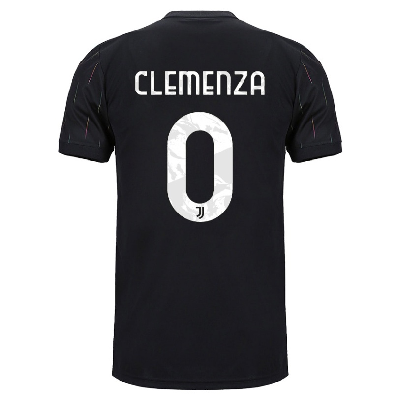 Niño Fútbol Camiseta Luca Clemenza #0 Negro 2ª Equipación 2021/22 Camisa Chile