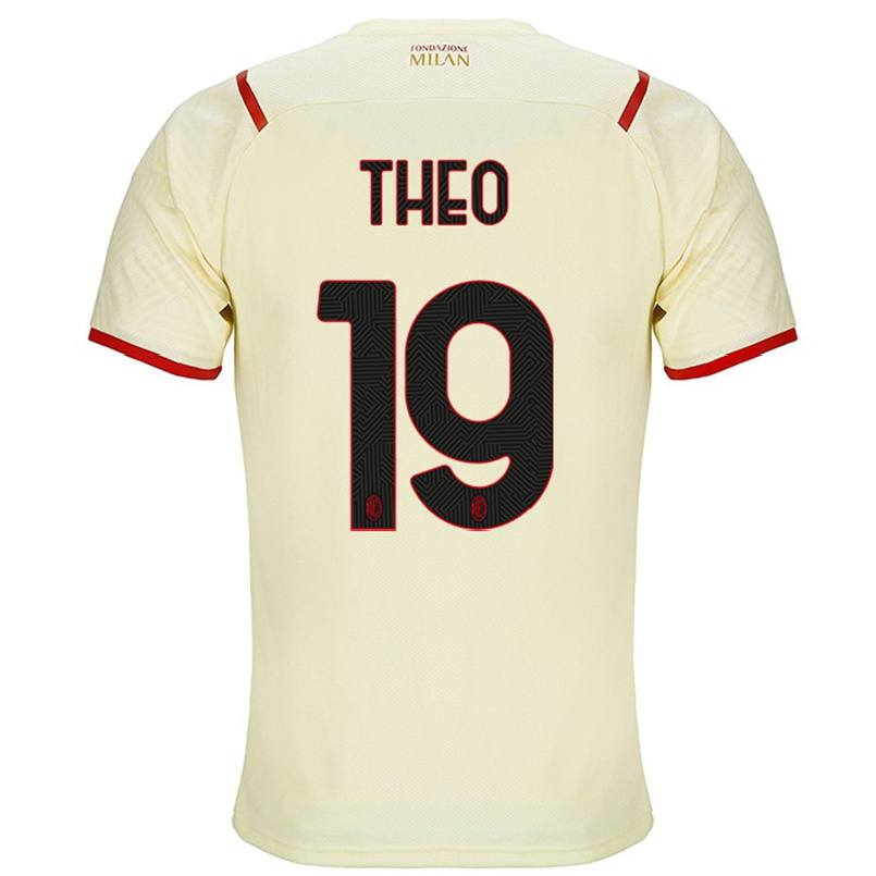Niño Fútbol Camiseta Theo Hernandez #19 Champaña 2ª Equipación 2021/22 Camisa Chile