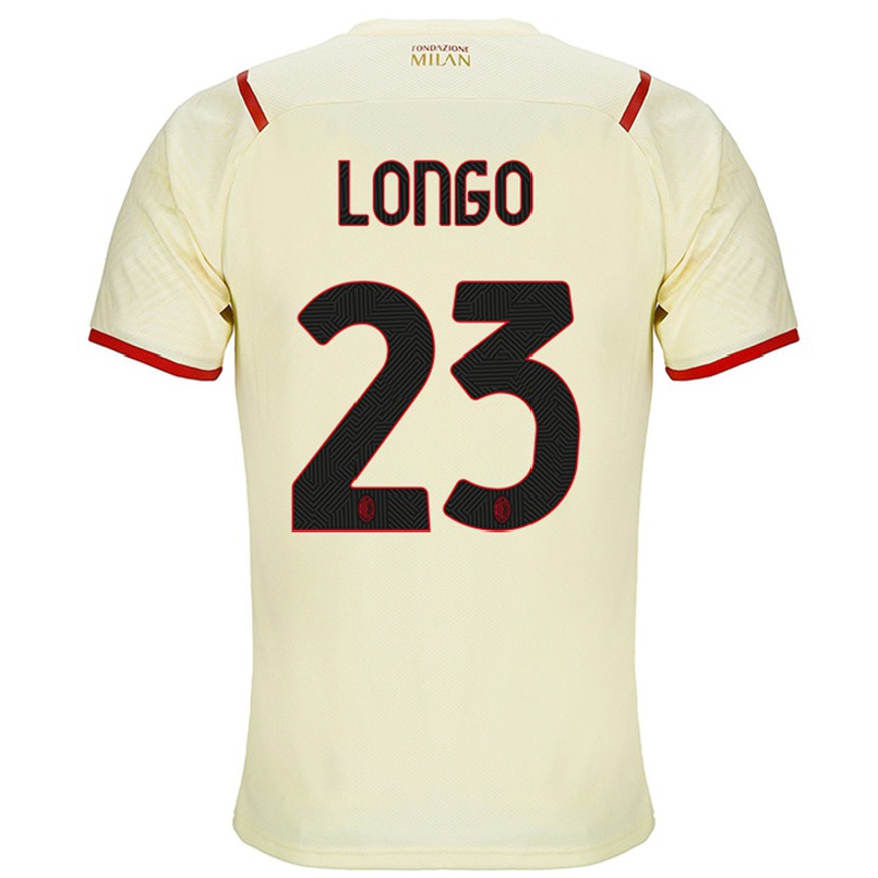 Niño Fútbol Camiseta Miriam Longo #23 Champaña 2ª Equipación 2021/22 Camisa Chile