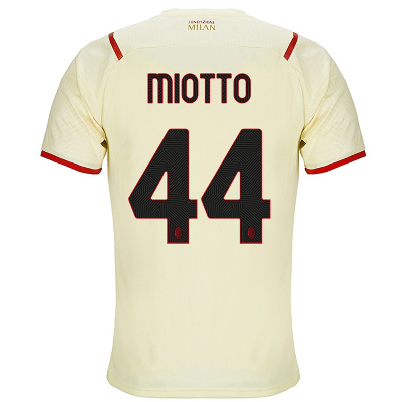 Niño Fútbol Camiseta Giorgia Miotto #44 Champaña 2ª Equipación 2021/22 Camisa Chile