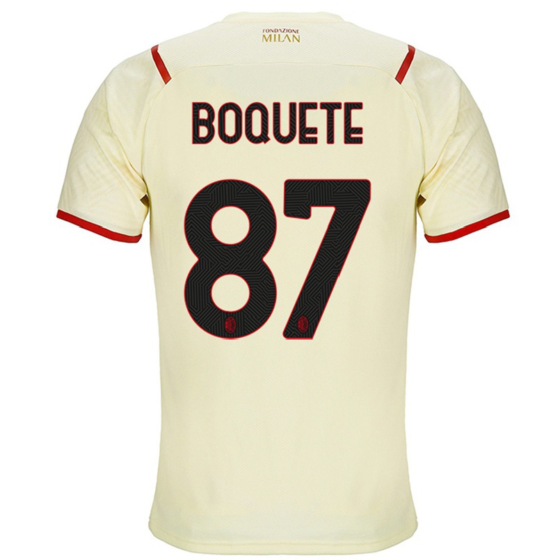 Niño Fútbol Camiseta Veronica Boquete #87 Champaña 2ª Equipación 2021/22 Camisa Chile